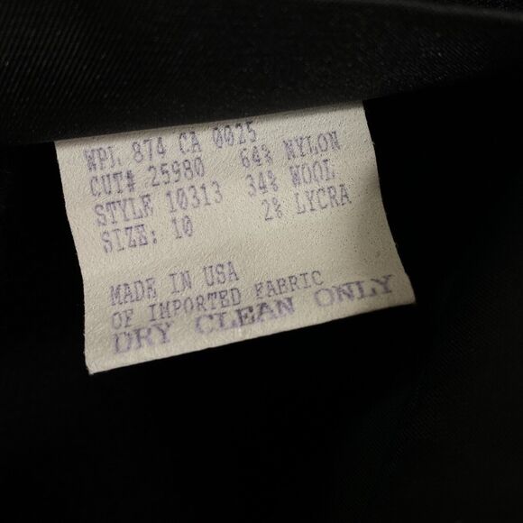 Vintage Edelweiss Wool Blend Ski Snow Pants Black Stirrup Stretch Womens Size 10 - Picture 8 of 9